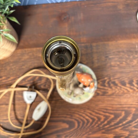 Vintage Hummel Table Lamp TMK-3 Good Friends #228 Tree Trunk Lamp Ceramic 1960's - Picture 13 of 17